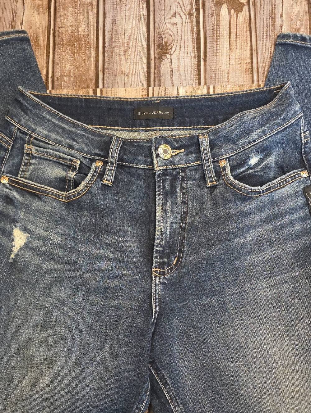 Silver Jeans Women's Medium Blue Straight Leg Jeans